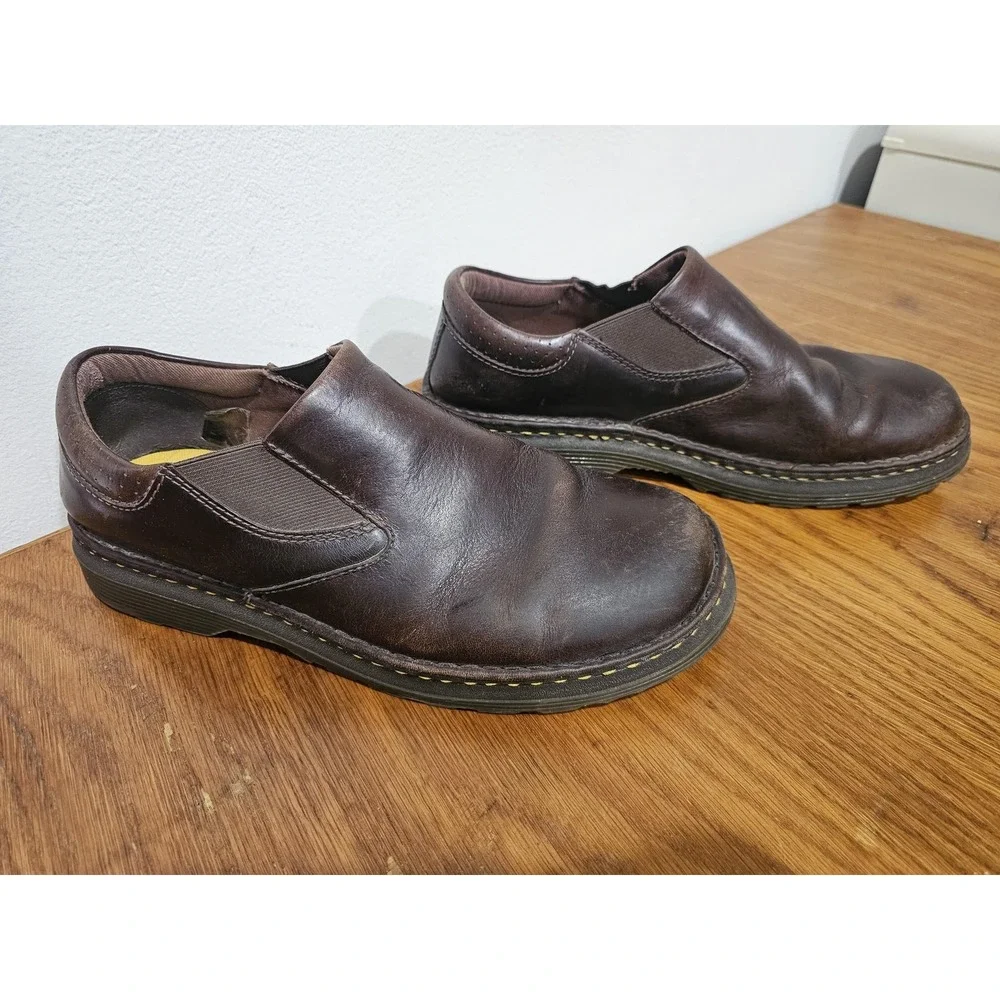 Dr. Martens Orson Shoes Mens Size 10 Brown Leather Slip On SoftWair Loafers